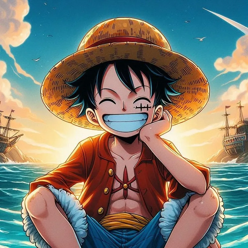 Luffy gear 5 chibi đáng yêu, dễ thương dành cho fan anime.