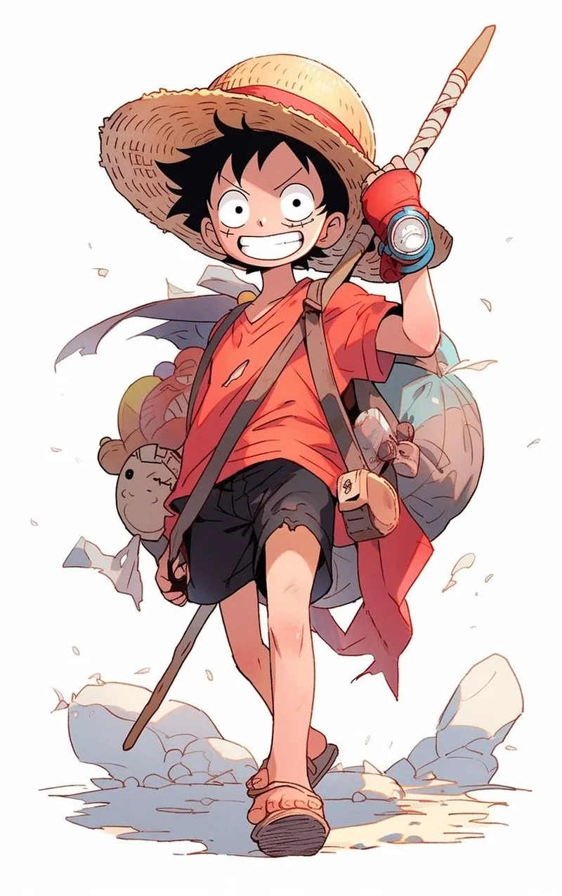 Chiêm ngưỡng Luffy gear 5 trong hình ảnh ngầu, đầy cảm hứng.