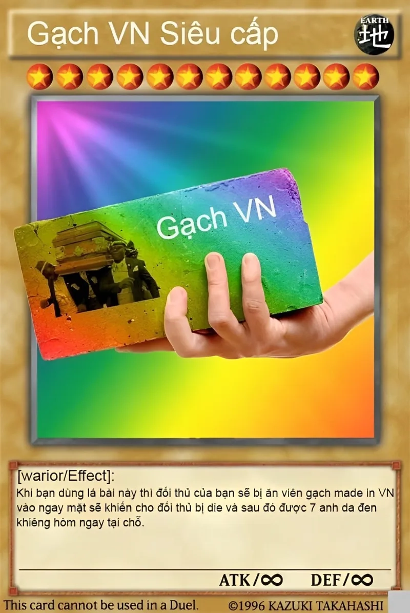 Bài yugi meme đem đến những thẻ bài và tình huống hài hước, tạo ra sự vui nhộn và sáng tạo trong mỗi trận đấu.