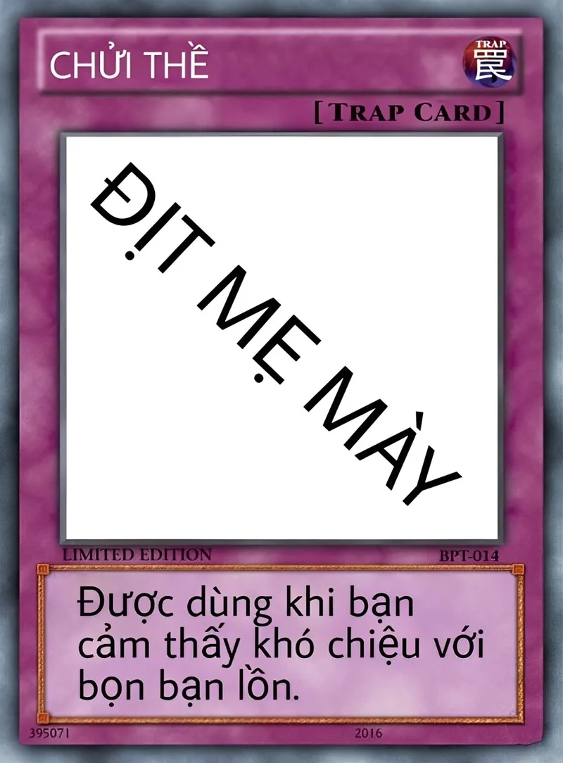 Meme thẻ bài yugioh tạo nên những trận đấu đầy hài hước và sự sáng tạo, làm cho mỗi ván bài trở nên thú vị hơn.