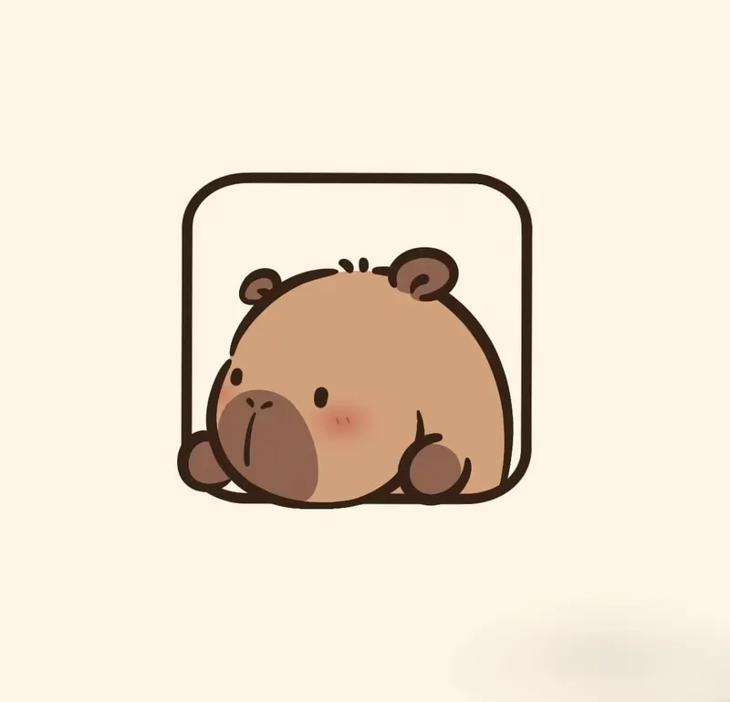 Anime capybara meme siêu dễ thương, là điểm nhấn mới cho bộ sưu tập của bạn.