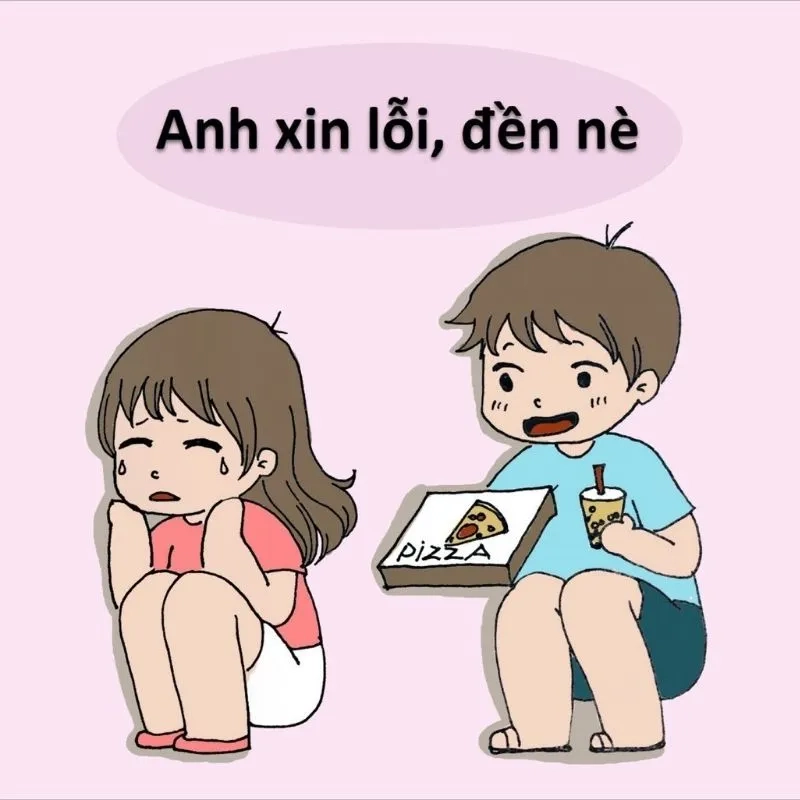 Meme xin lỗi không ngừng với những lời xin lỗi chân thành và hài hước.