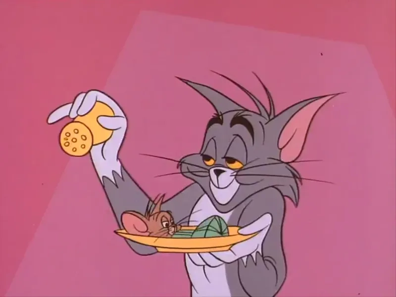 Trở về tuổi thơ với meme Tom and Jerry gốc, đầy cảm xúc và quen thuộc.