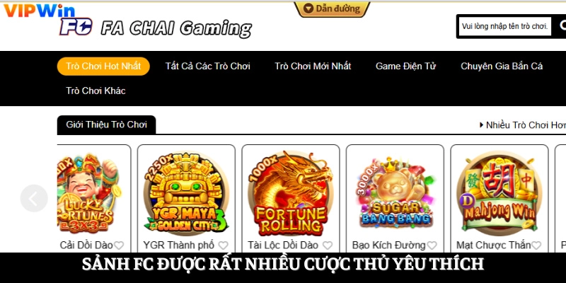 Sảnh FC được rất nhiều cược thủ yêu thích