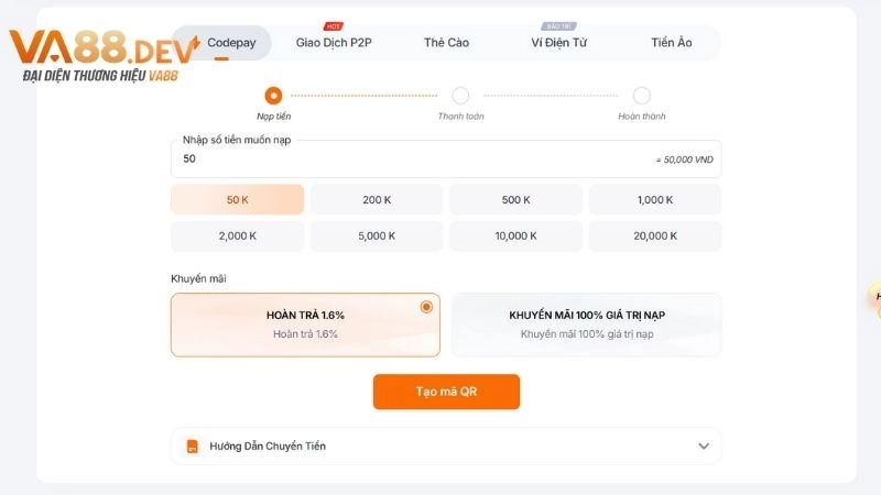 Lựa chọn phương thức nạp tiền VA88 phù hợp
