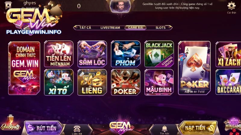 Top những trò chơi Gemwin đổi thưởng đỉnh cao