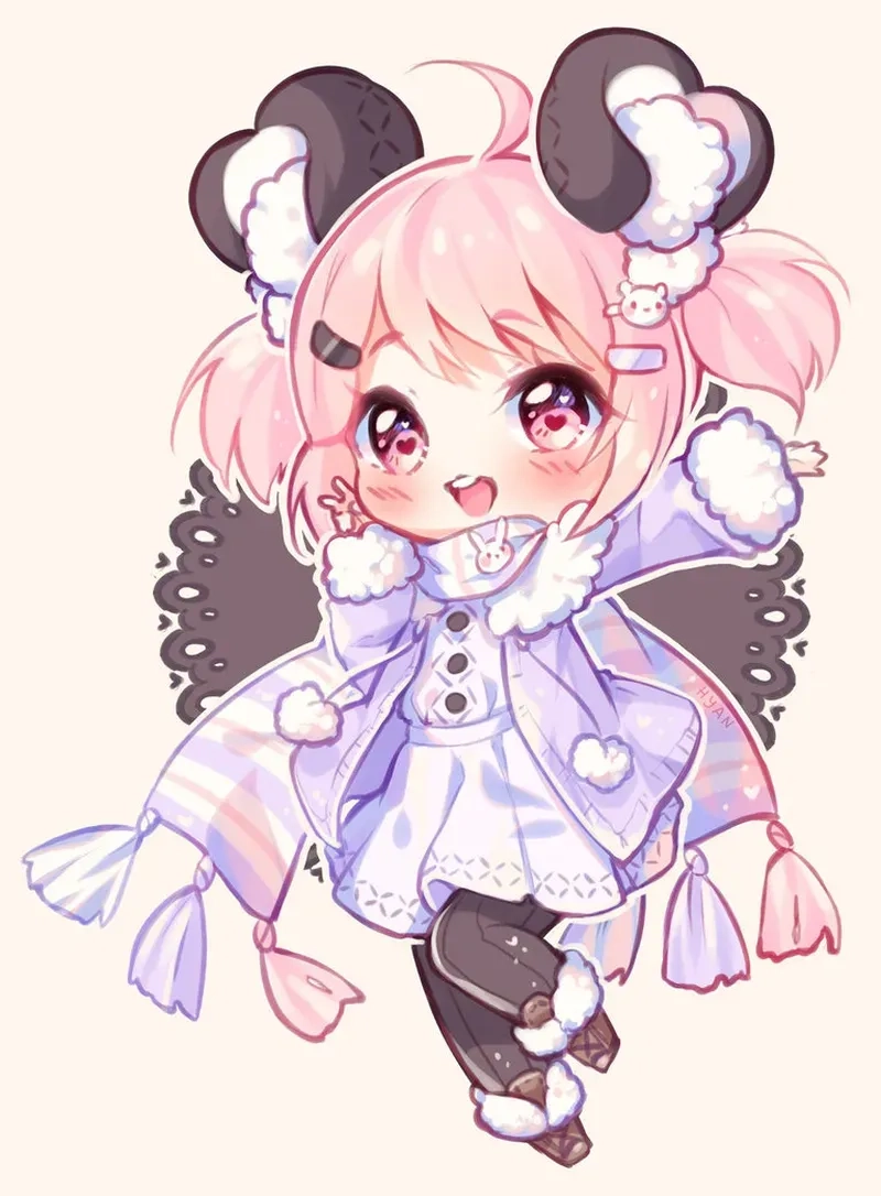 Hình nền avatar cute chibi cho thiết bị thêm sống động