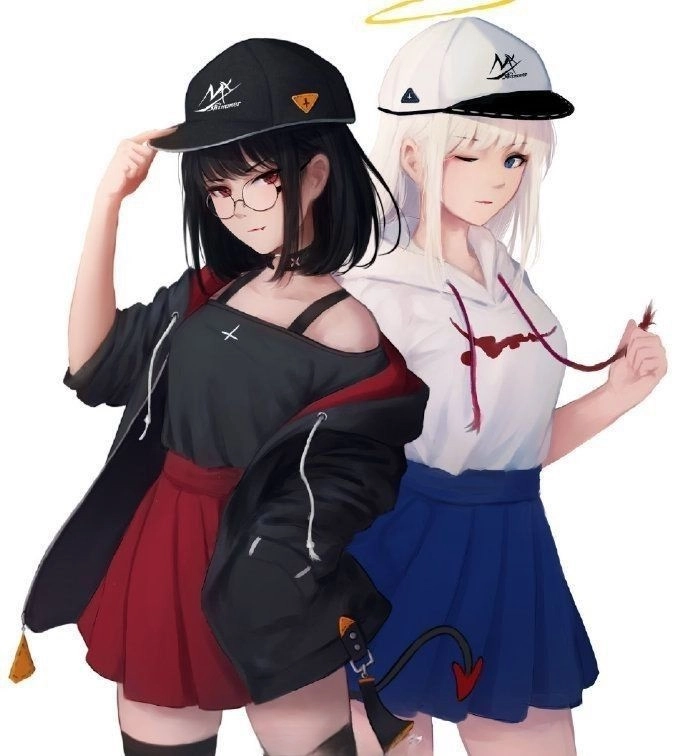 Ảnh cặp anime cute avatar đôi bff nữ chibi tạo sự kết nối cho nhóm bạn