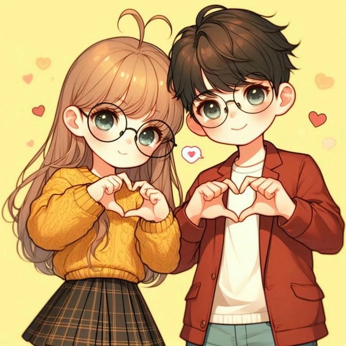Bản thân chibi avatar đôi bff cute để thể hiện tình bạn thân thiết