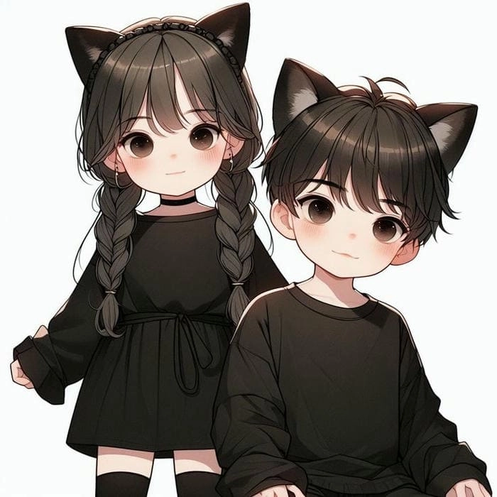 Anime chibi cute avatar đôi lý tưởng cho những ai mê phong cách Nhật Bản