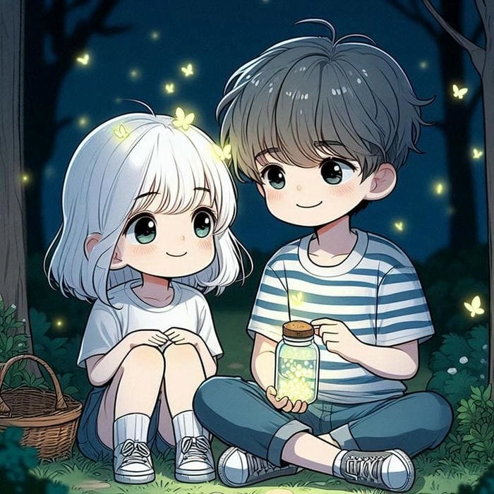 Chibi cute avatar đôi cho 2 người giúp gắn kết tình cảm thêm bền chặt
