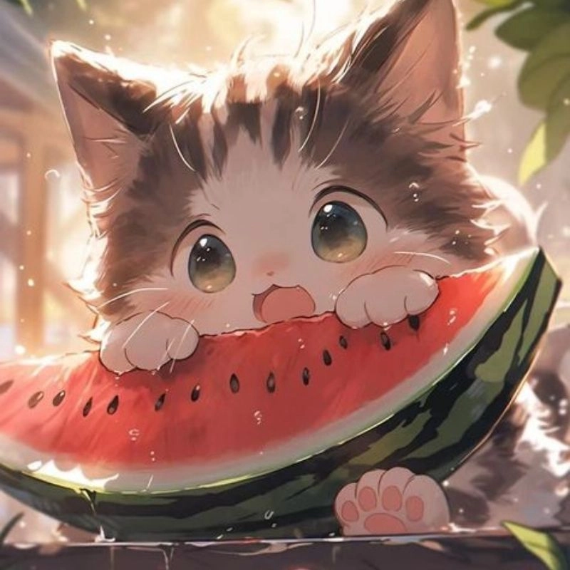 Avatar cute chibi mèo chibi mập gây nghiện với fan mèo
