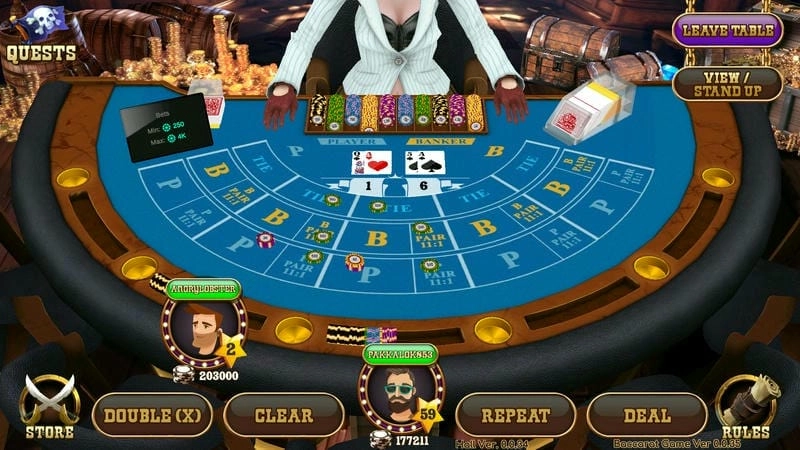  Giao diện Baccarat mượt mà tại nhà cái bk8, dễ chơi cho người mới.