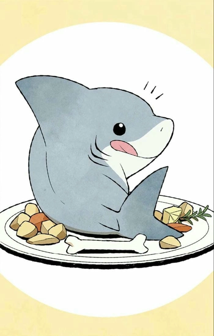 Fan đón xem anime cá mập chibi cute độc đáo