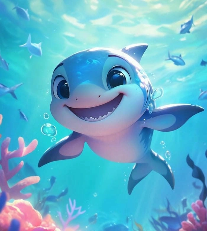 Gây sốt với cá mập anime cute hấp dẫn