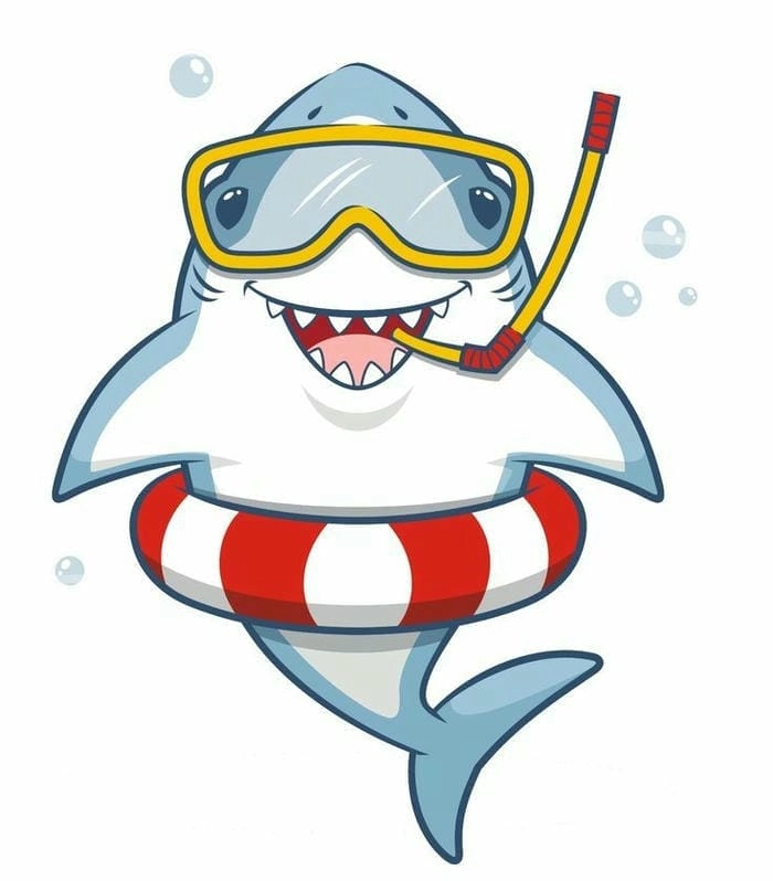 Xem ngay hình vẽ cá mập chibi đáng yêu