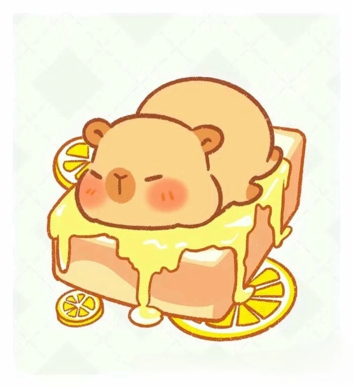 Hình dáng đáng yêu của capybara chibi cute
