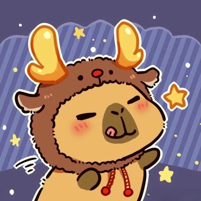 Góc ảnh dễ thương của capybara chibi
