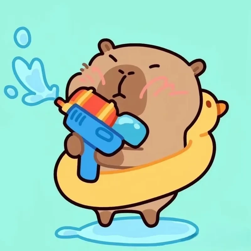 Bộ chibi cute hình capybara chibi cute siêu dễ thương