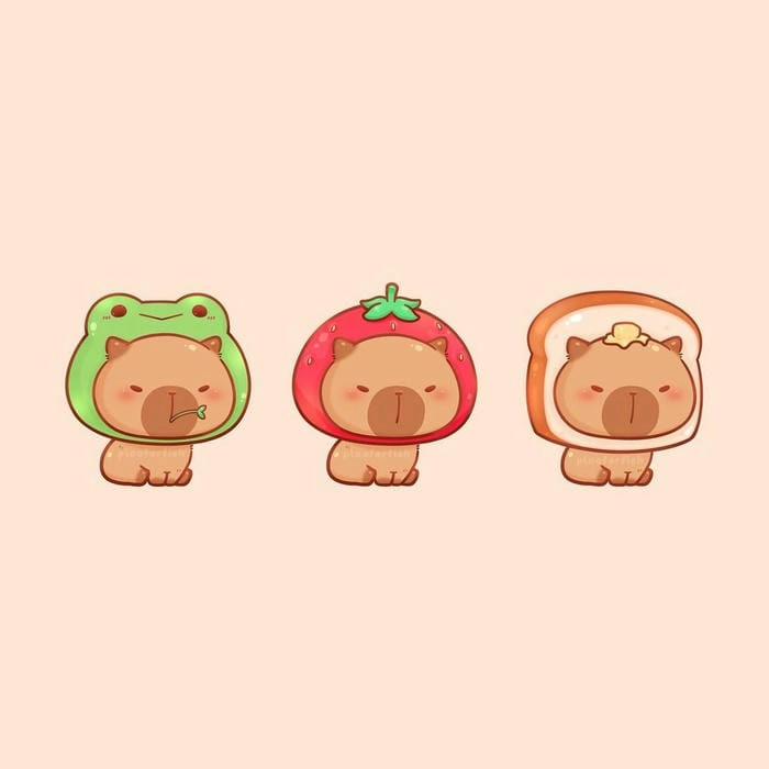 Cập nhật avatar capybara chibi cute mới
