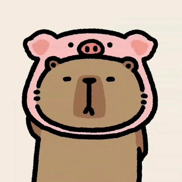 Tải avatar hình nền capybara cute chibi