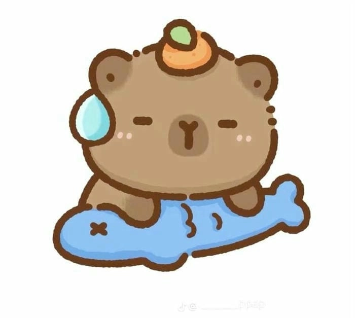 Ngắm nhìn chibi hình ảnh capybara cute chibi