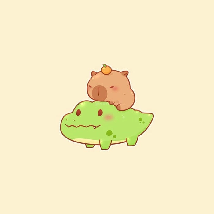 Độc đáo với hình chibi capybara