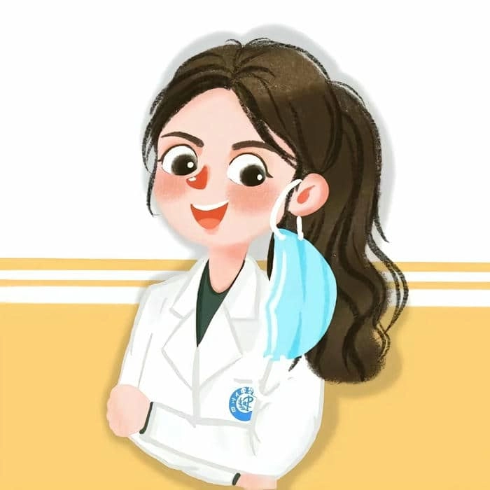 Hình chibi bác sĩ cười tươi chuyên nghiệp