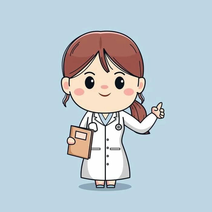 Hình nền facebook bác sĩ chibi siêu dễ thương