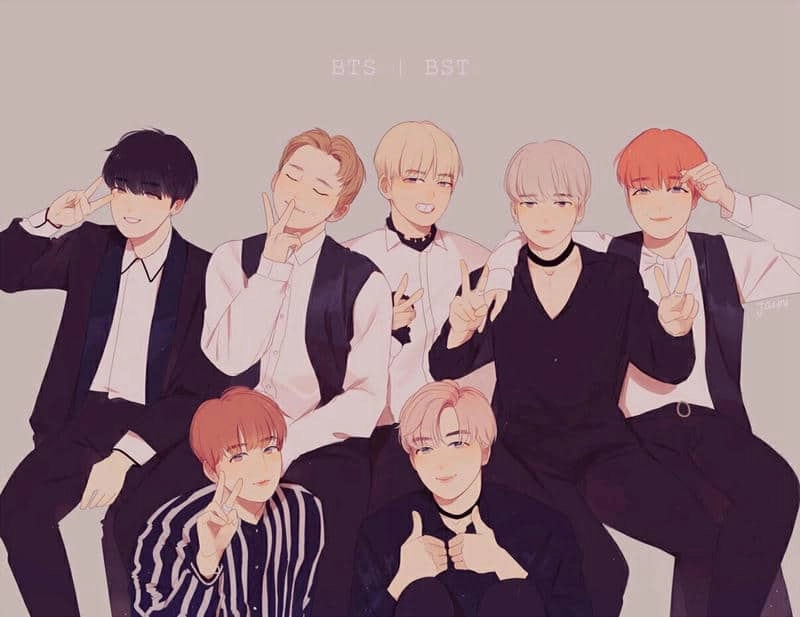 Tải ngay hình nền bts chibi đẹp