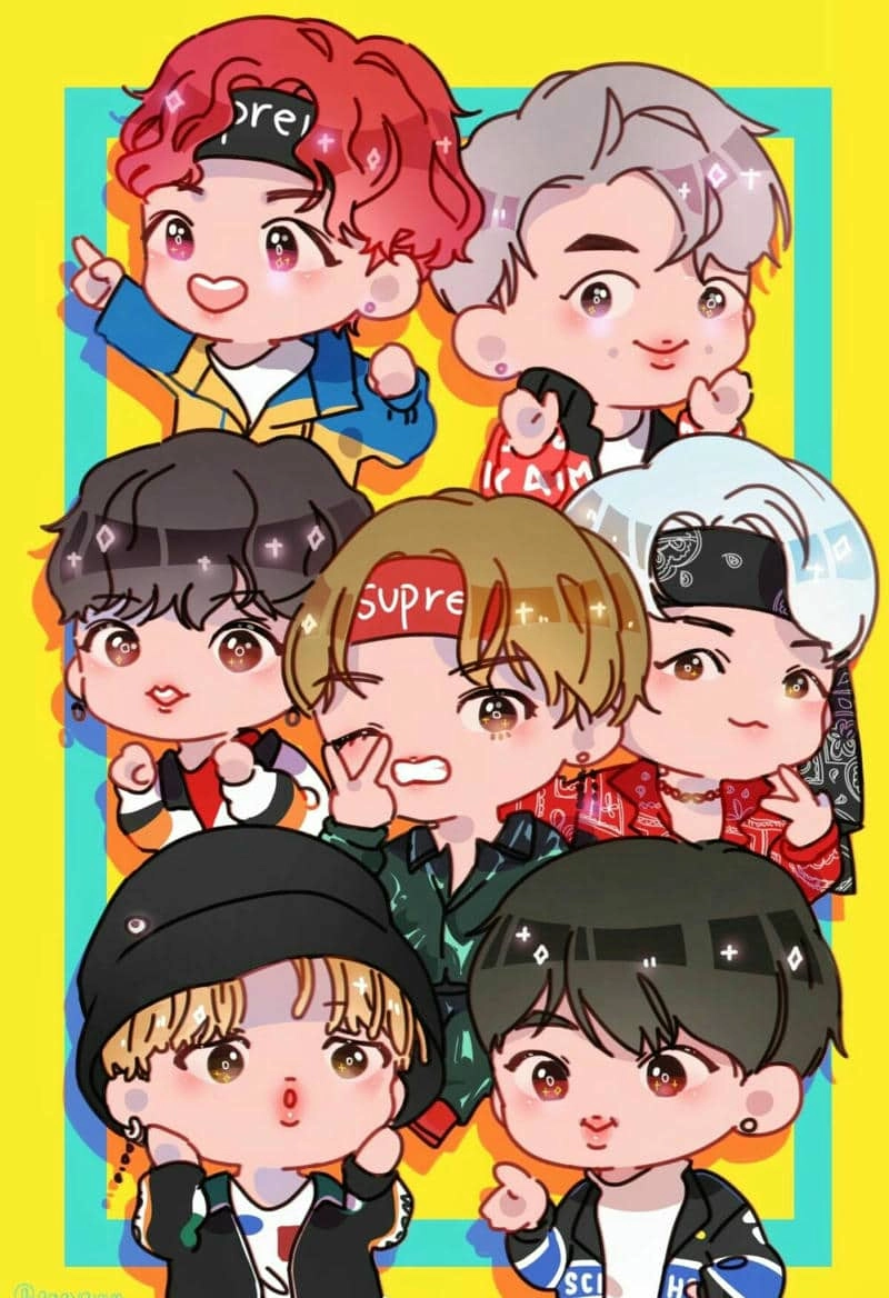 Tải về hình nền bts chibi cute đẹp