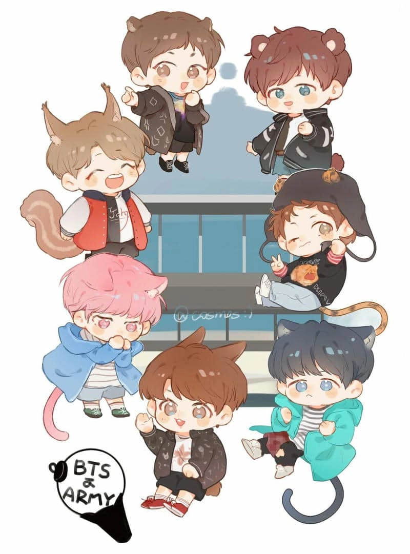 Bộ sưu tập ảnh chibi bts cute hot