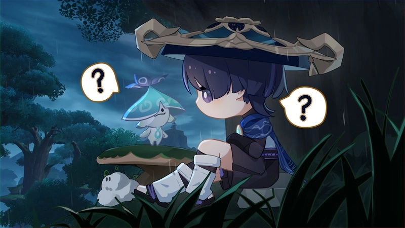 Ảnh động gif vui nhộn chibi genshin impact