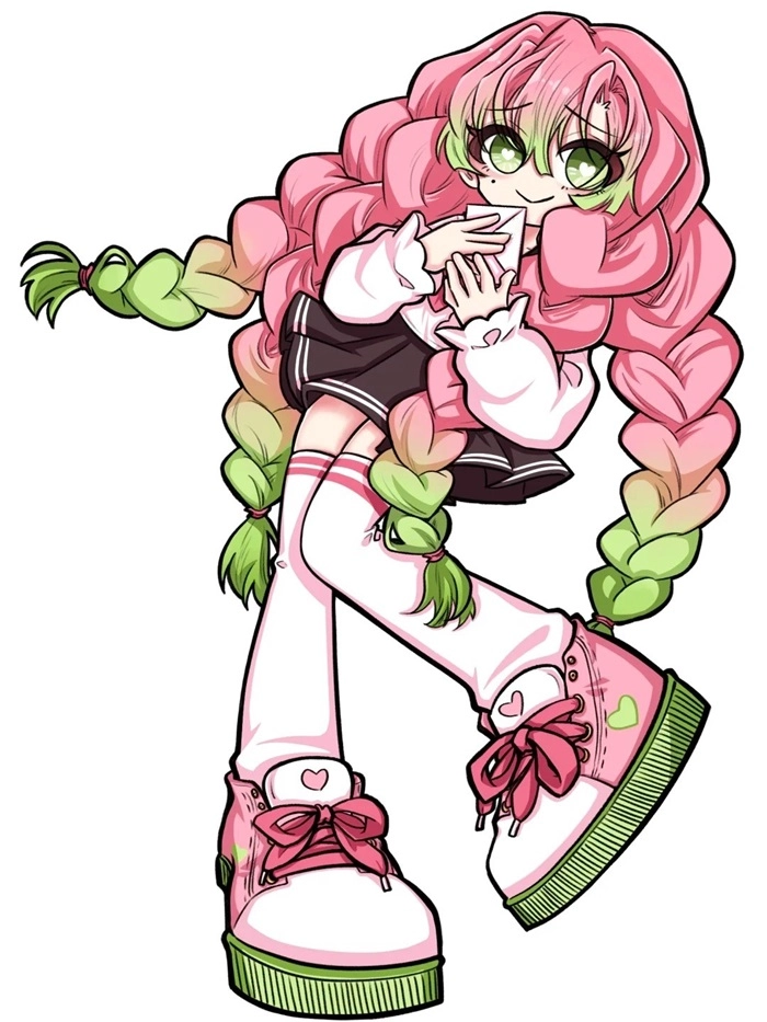 Hướng dẫn phác họa mitsuri chibi dễ vẽ siêu dễ