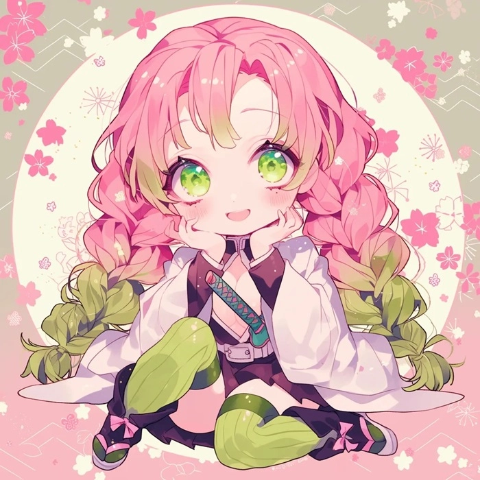 Mẫu chibi mitsuri drawing easy cho người mới