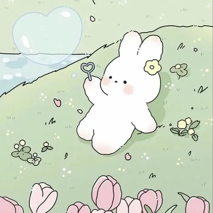 Hình cute con thỏ được chọn làm icon yêu thích