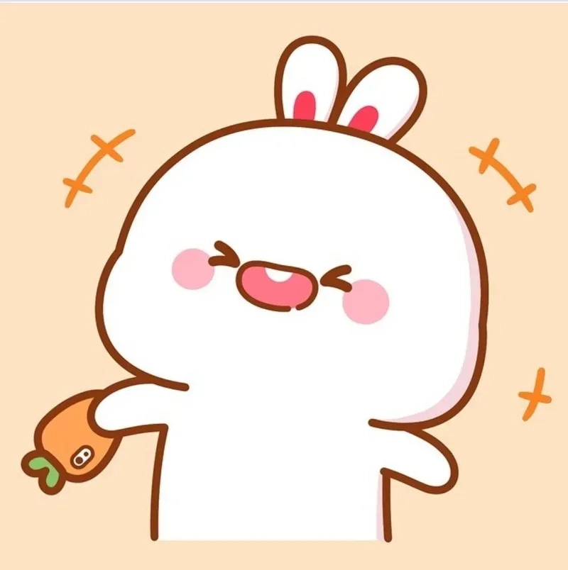 Hình con thỏ chibi cute cho bạn thích phong cách kawaii