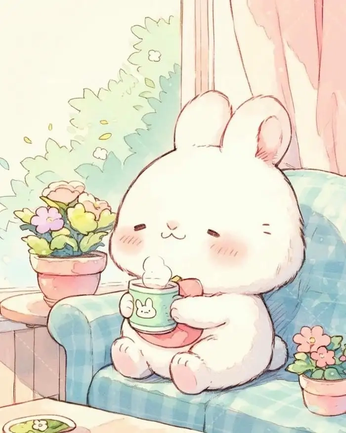 Thỏ cute hoạt hình dễ thương từ nét vẽ đầu tiên