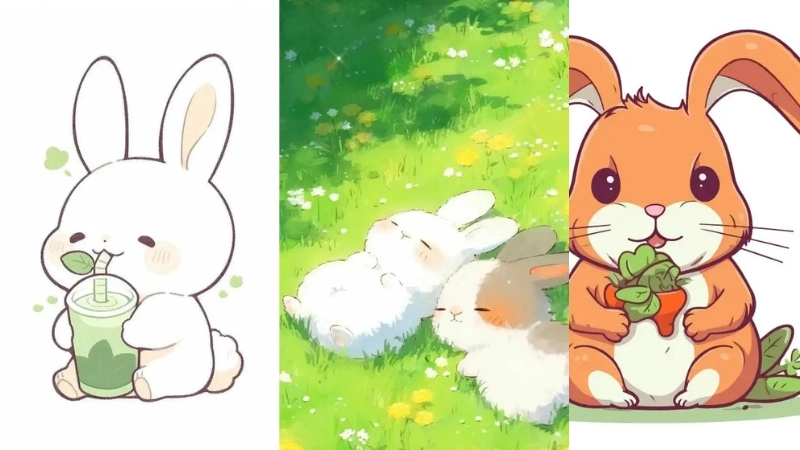 Ảnh con thỏ chibi là gì khiến dân mạng phát cuồng