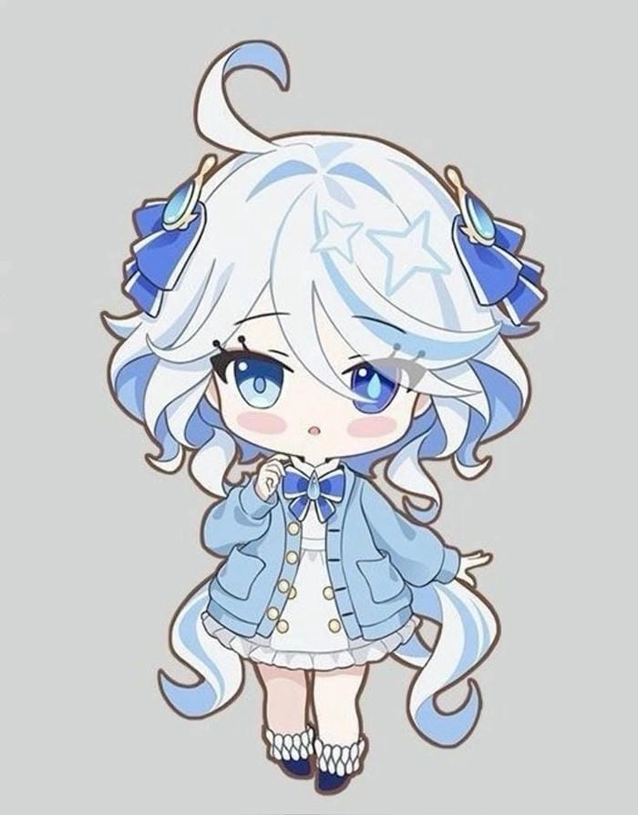 Bộ sưu tập furina chibi sticker png độc quyền