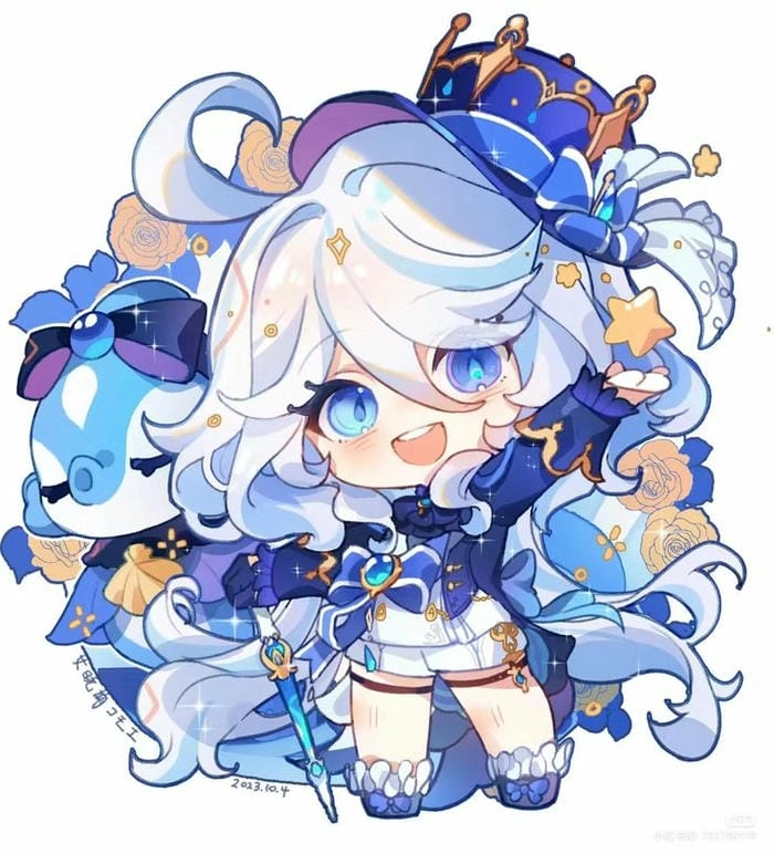 Đậm chất game với loạt genshin furina chibi cực đẹp