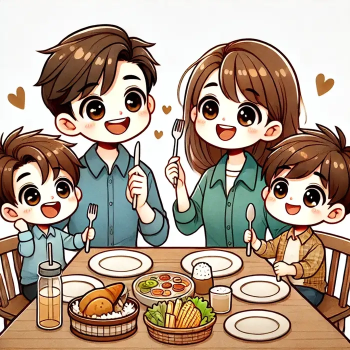 Khoảnh khắc ấm áp của Gia đình chibi