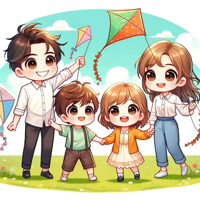 Nét hạnh phúc rạng rỡ của Gia đình chibi