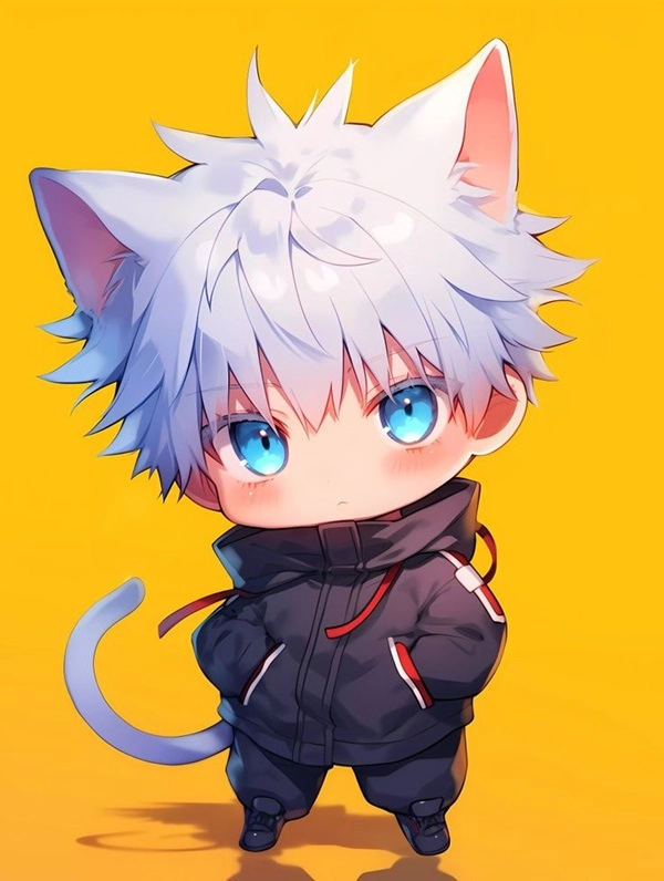 Draw gojo chibi theo nét chibi cổ điển