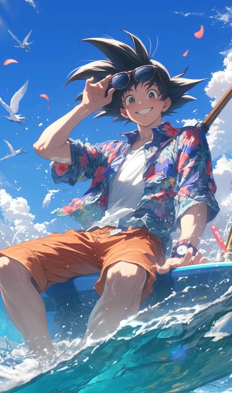 Tạo hình chibi goku nhỏ nhắn dễ thương