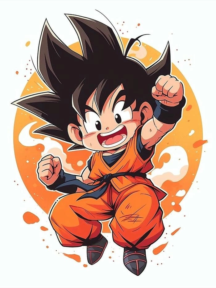 Hình vẽ tay dibujos de goku chibi nghệ thuật