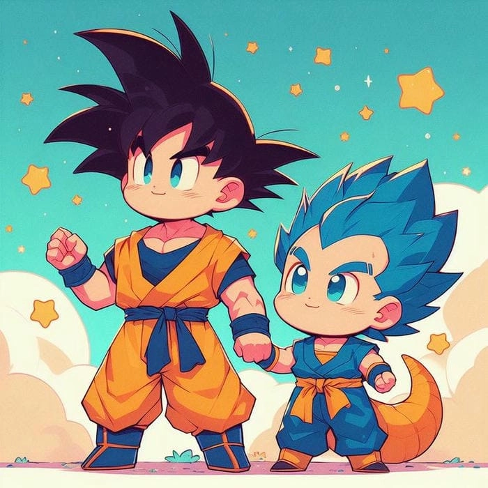Fanart dragon ball goku chibi cực dễ thương