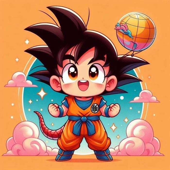 Tạo mô hình goku chibi papercraft thủ công