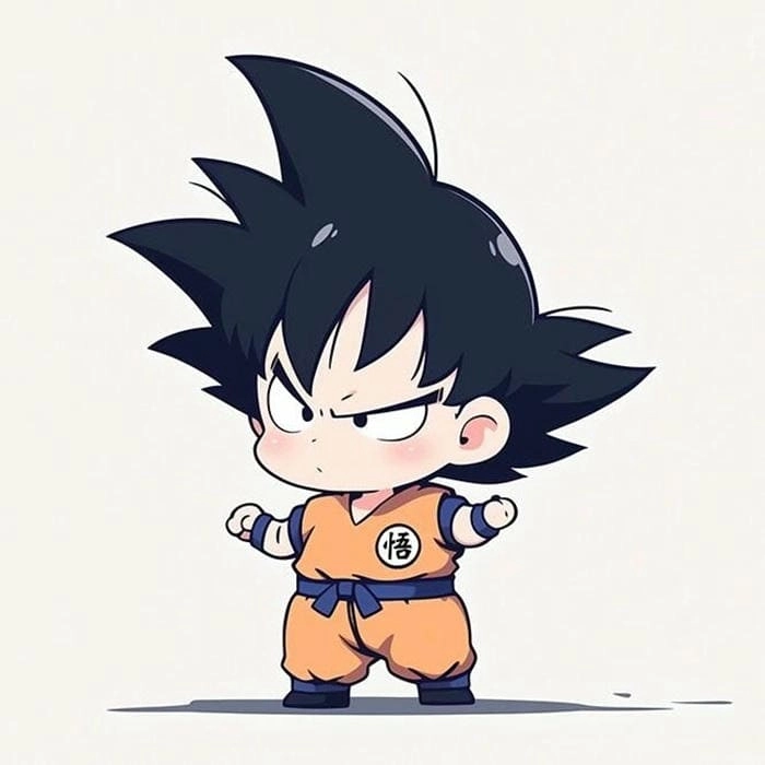 Hình ảnh goku chibi ssj blue mãn nhãn