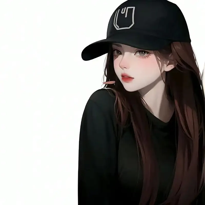 Avatar chibi nữ cute màu tím mang vẻ đẹp huyền bí cuốn hút